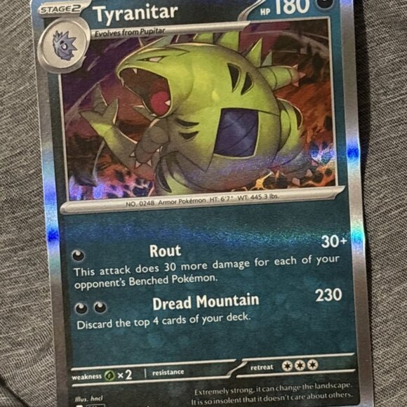 2/$6 Tyranitar - 135/193 - Pokémon Paldea Evolved 2023 - Holo Rare Card - Picture 1 of 2